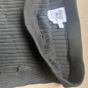 Princess Polly Mini Skirt, Rib Knit with Keyhole Cutouts